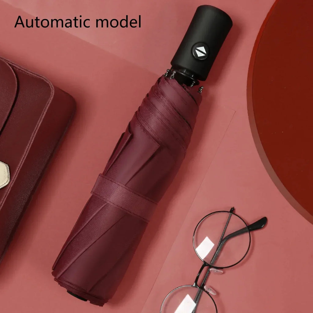 Large Windproof Travel Umbrella – Fully Automatic Open/Close, Waterproof & UV Sun Protection for Rain or Shine