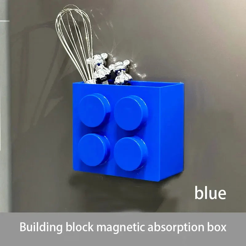 Magnetic wall-mounted narrow-edge kitchen straw, cling film storage box, refrigerator side storage rack 2030