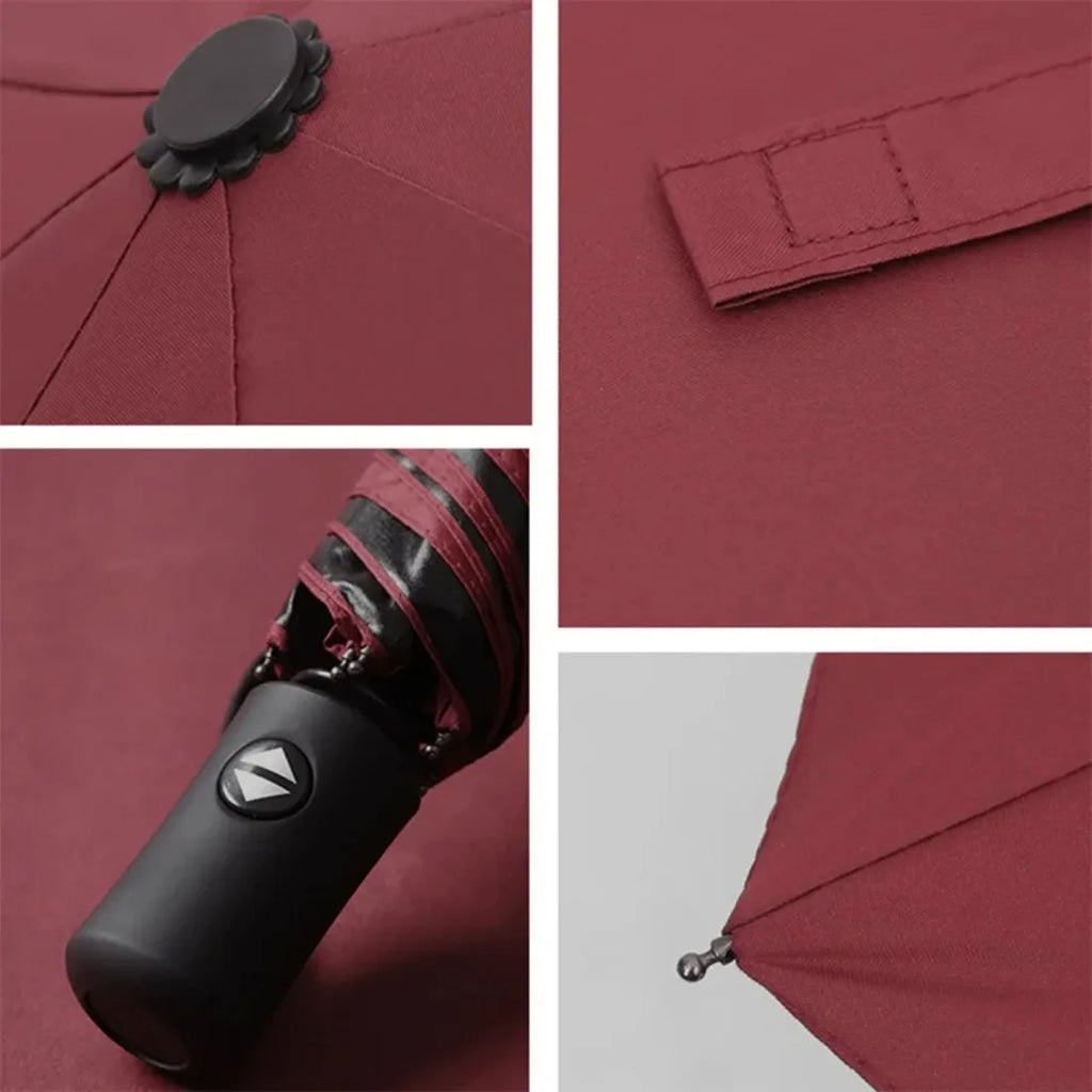 Large Windproof Travel Umbrella – Fully Automatic Open/Close, Waterproof & UV Sun Protection for Rain or Shine