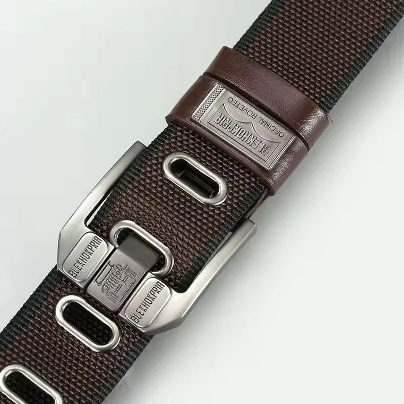 New Fashion Men's Pin Buckle Youth Overalls Canvas Waistband Belt Casual Retro Decorative Belt Fashion High-Quality Webbing Belt