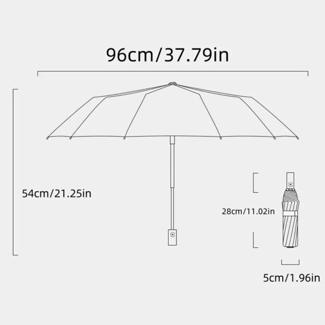 Large Windproof Travel Umbrella – Fully Automatic Open/Close, Waterproof & UV Sun Protection for Rain or Shine