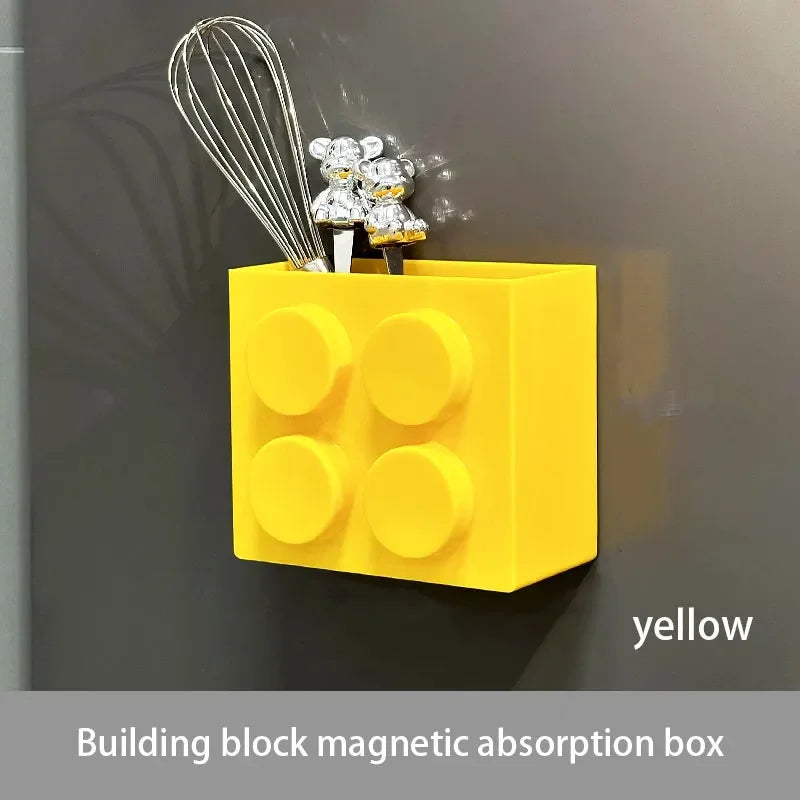 Magnetic wall-mounted narrow-edge kitchen straw, cling film storage box, refrigerator side storage rack 2030